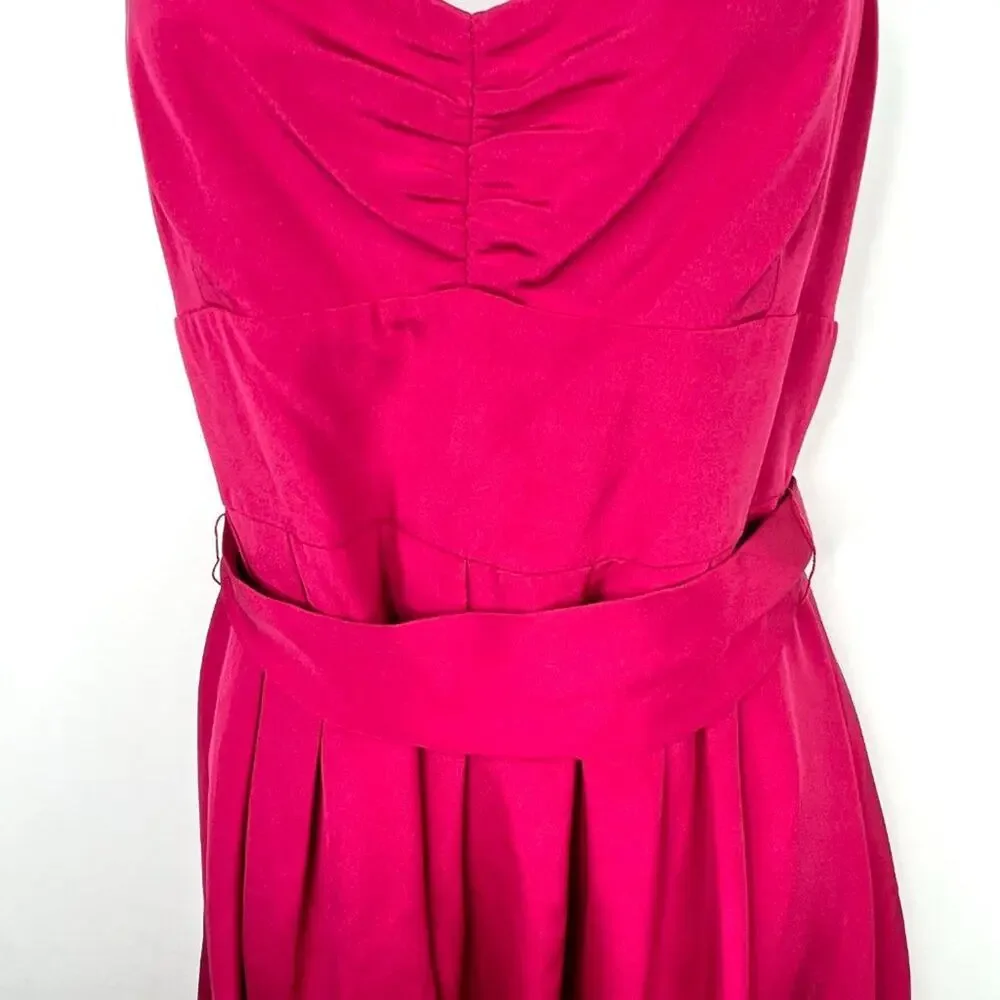 J. Crew Fuchsia 100% Silk Party Dress Size 6